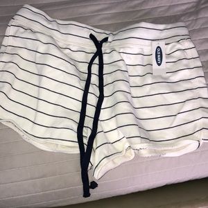 Blue and white shorts